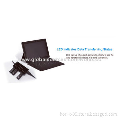 Super Speed 4-port USB 3.0 Hub 5Gbps for Computer PC + Power Adapter + CableNew
